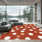 Terra Cotta White Dot Scatter Rug