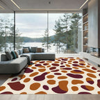 Terra Cotta Abstract Blob Medley Rug