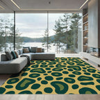 Golden Bronze Leopard Spots Rug