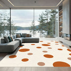 Terracotta Taupe Polka Dot Spread Rug