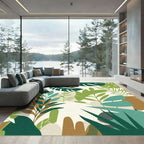 Tropical Leaf Abstract Blend Rug