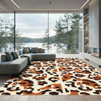 Classic Leopard Print Color Splash Rug