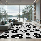 Monochromatic Spot Scatter Collage Rug