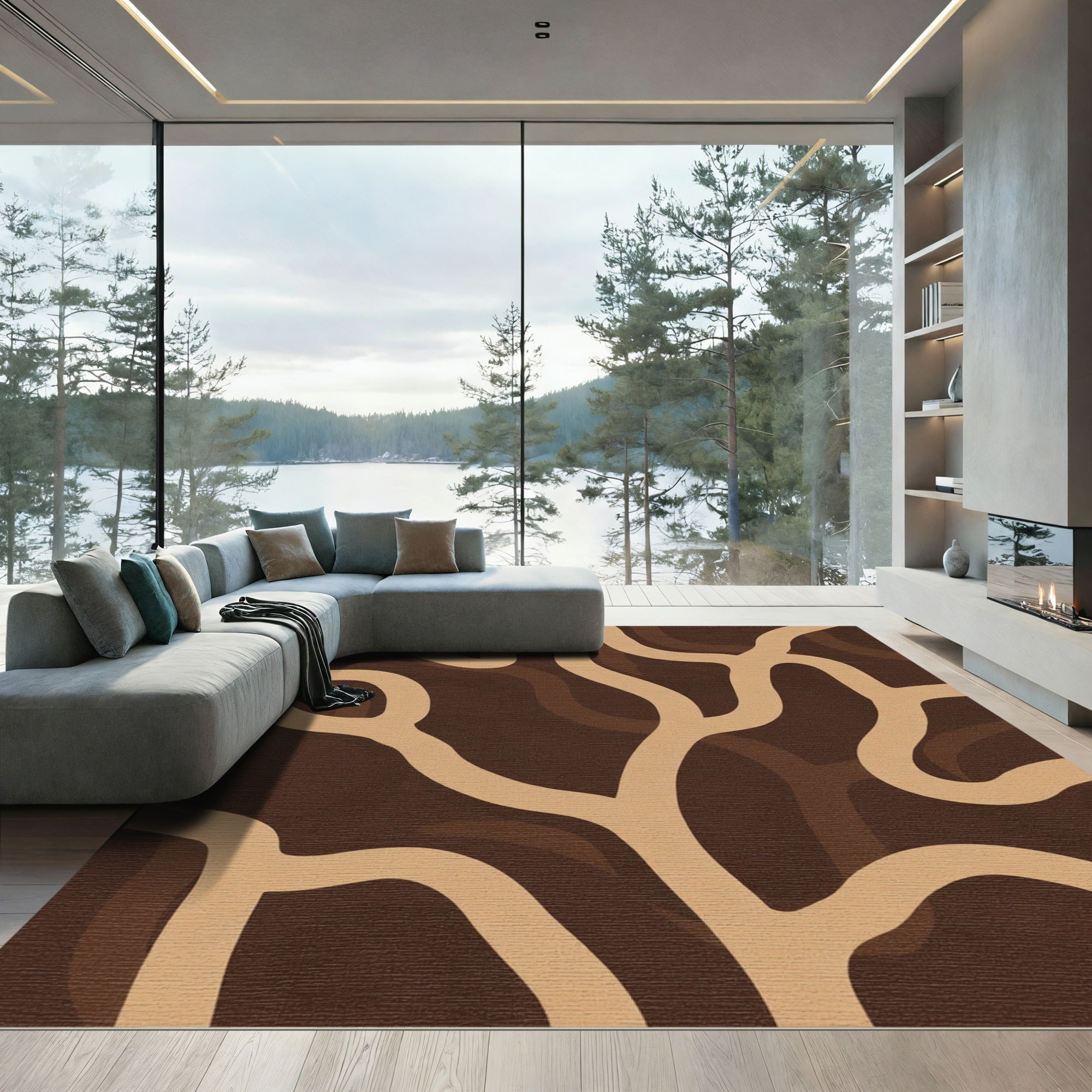 Earthy Brown Organic Intertwine Rug