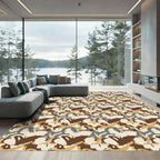 Desert Camouflage Organic Shape Rug