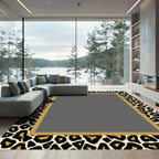 Bold Leopard Print Border Rug