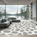 Gray Pebble Organic Abstract Rug