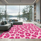 Hot Pink Abstract Blooms Rug