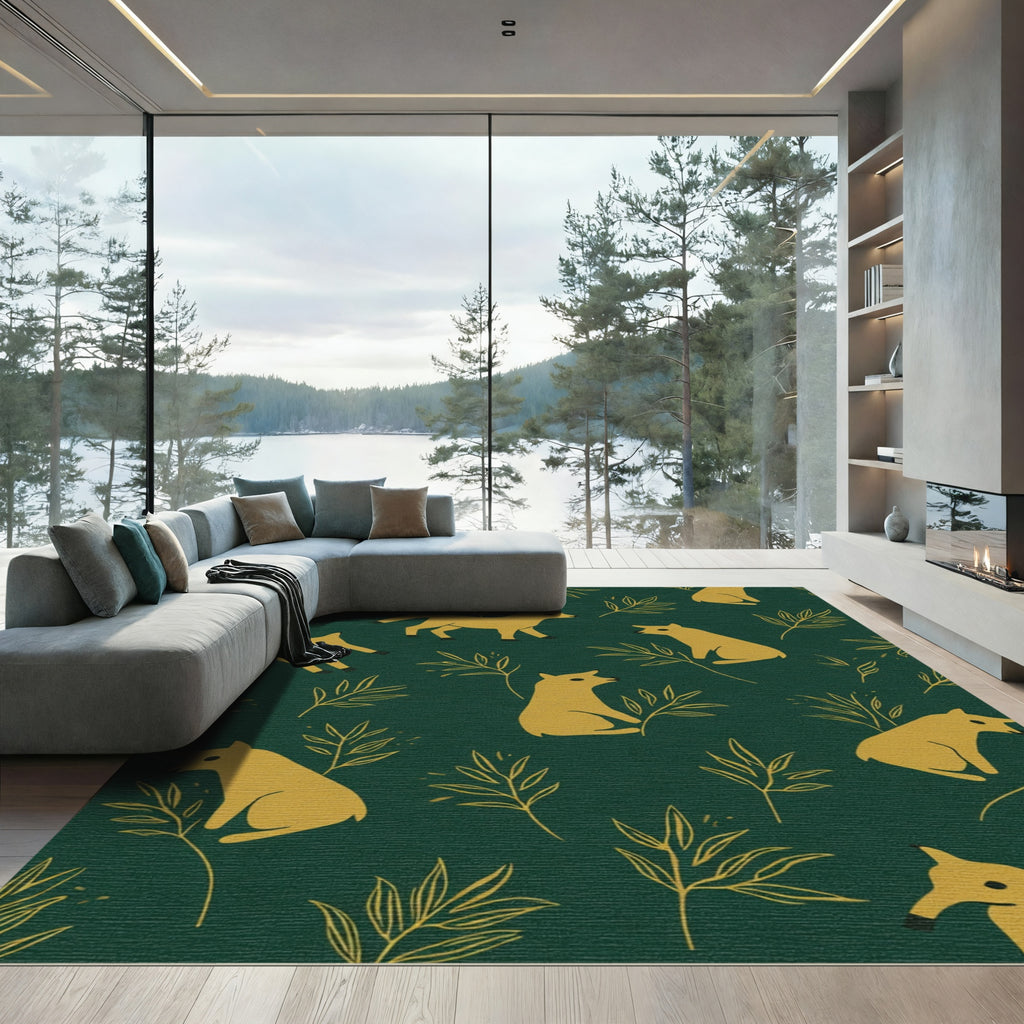 Golden Fox Fern Forest Rug