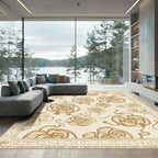 Antique Cream Floral Vine Rug