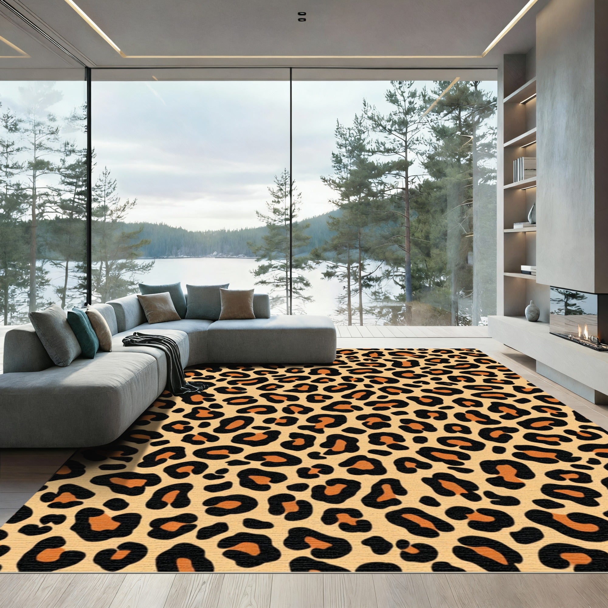 Safari Cat Spotty Arrangement Rug