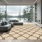 Tawny Chain Link Lattice Rug