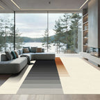 Modern Gradient Black Ochre Blocks Rug
