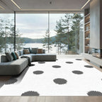 Gray Splattered Dot Scatter Rug