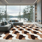 Brown and Cream Organic Camouflage Rug