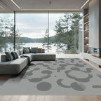 Gray Organic Curvaceous Globules Rug