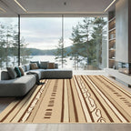 Earthy Stripes Organic Textures Rug