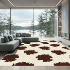 Brown Beige Blotches Contemporary Rug