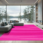 Vibrant Fluorescent Pink Horizontal Strokes Rug