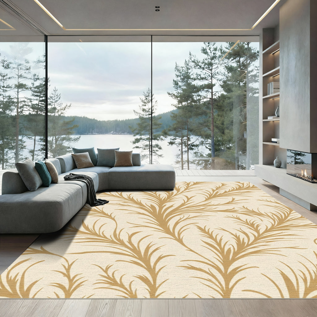 Golden Boughs Nouveau Swirl Rug