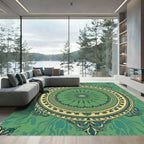 Mandala Medallion with Leaf Accents Rug