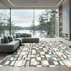 Geometric Cube Illusion Shadow Rug