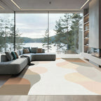 Terra Cotta Blush Abstract Blob Rug