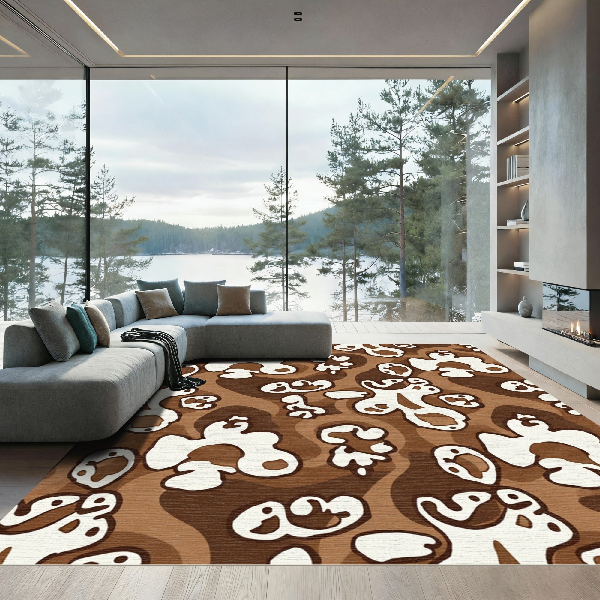 Abstract Organic Forms Rug