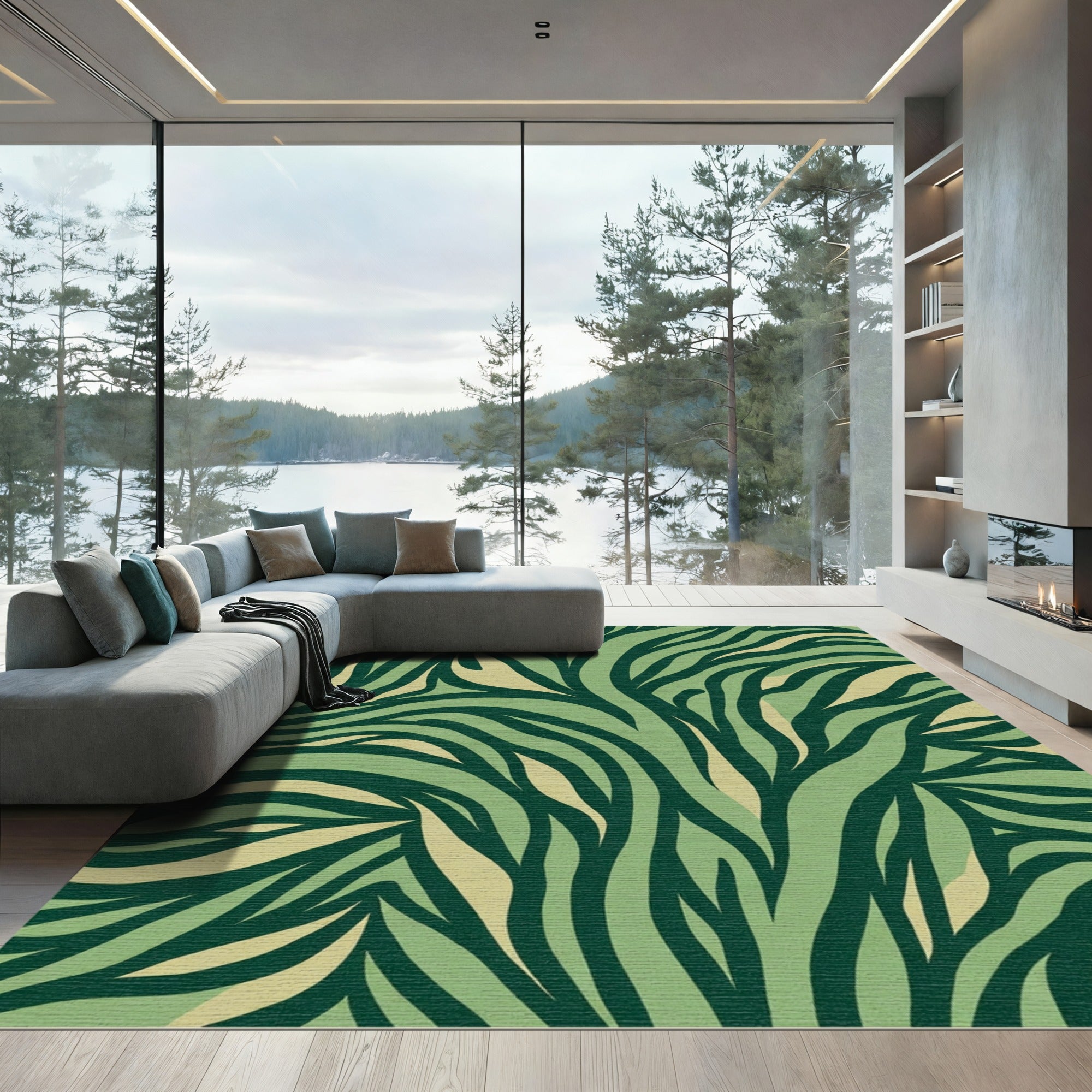 Verdant Jungle Organic Stripe Rug