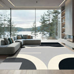 Monochromatic Geometric Abstract Arc Rug