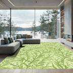 Verdant Emerald Vine Tendril Rug