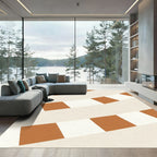 Terracotta Stripe Ribbon Abstract Rug