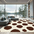 Brown Spotted Cream Abstract Animal Rug