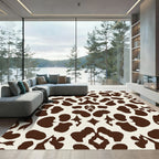 Symmetrical Brown Animal Spots Rug