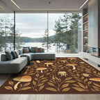 Earthy Mushroom Beetle Foliage Rug