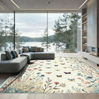 Whimsical Butterfly Garden Meadow Rug
