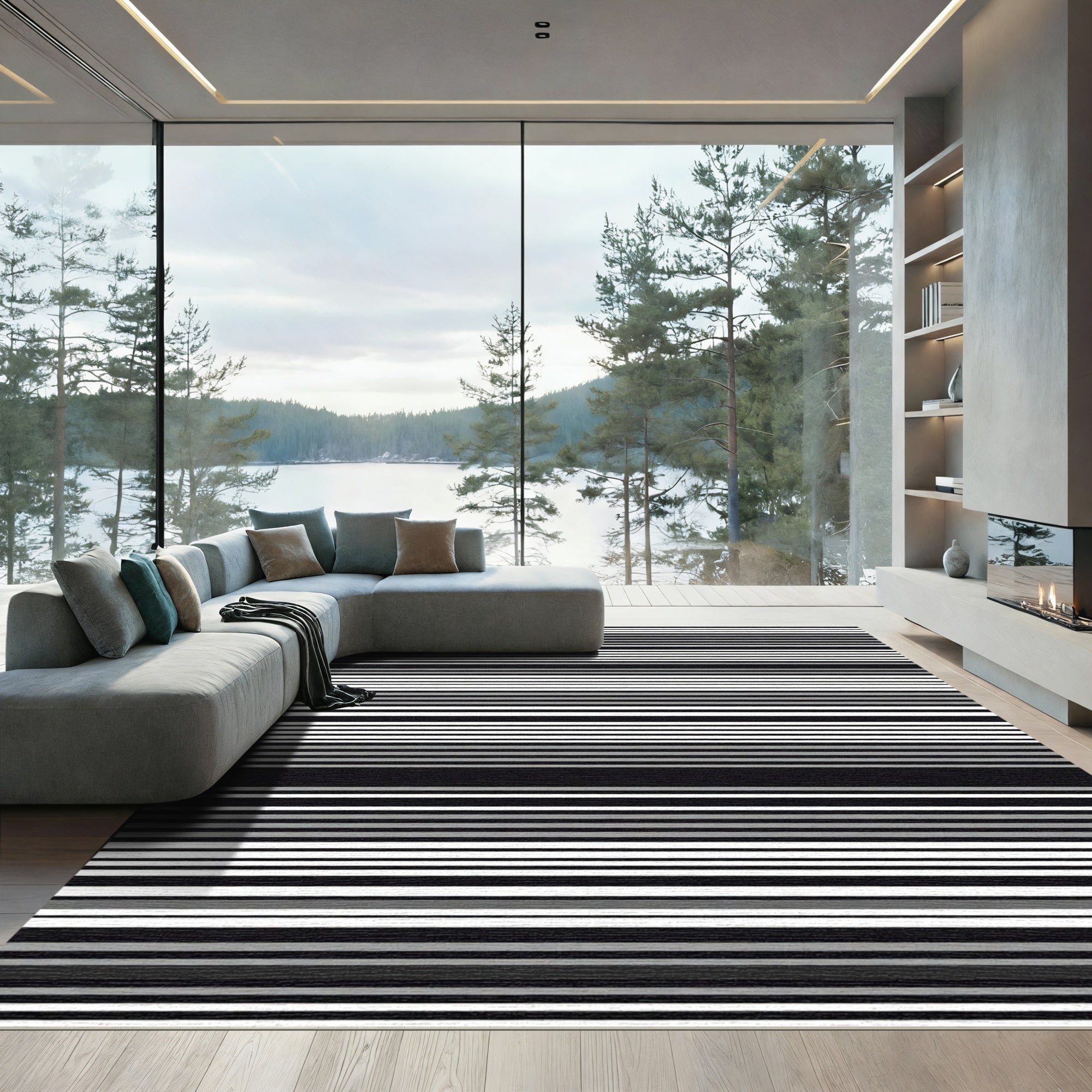 Monochromatic Thin Stripe Rug