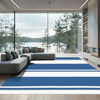 Classic Blue White Stripe Rug