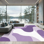 Amethyst Abstract Flowing Shapes Rug