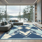 Geometric Diamond Mid Century Rug