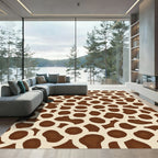 Brown Tan Organic Spotted Rug