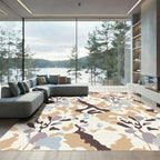 Earthy Abstract Organic Flow Rug