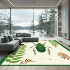 Emerald Green Beetle Foliage Accent Rug