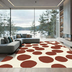 Earth Tone Abstract Circles Rug