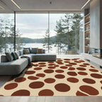 Earthy Polka Dot Cluster Rug