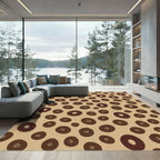 Brown Organic Shapes Scattered Rug