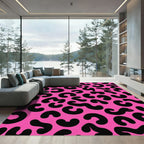 Bold Pink Leopard Spots Rug