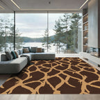 Brown Tan Giraffe Spot Organic Rug