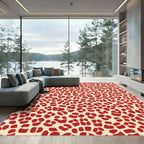 Cream Red Giraffe Spots Variation Rug