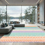 Pastel Boho Stripe Medley Rug